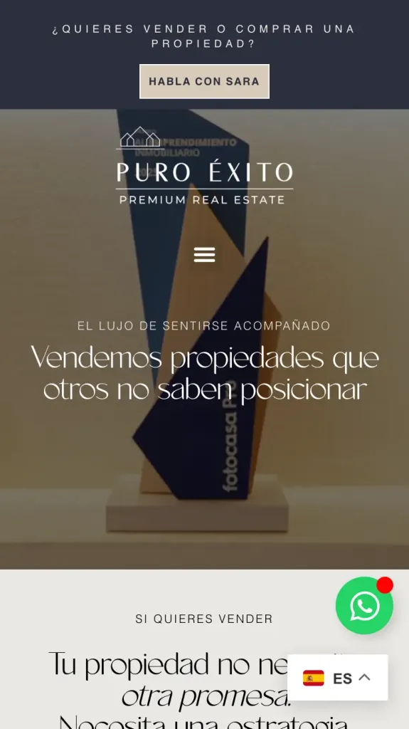 Portada de Puro Éxito Real Estate en el móvil