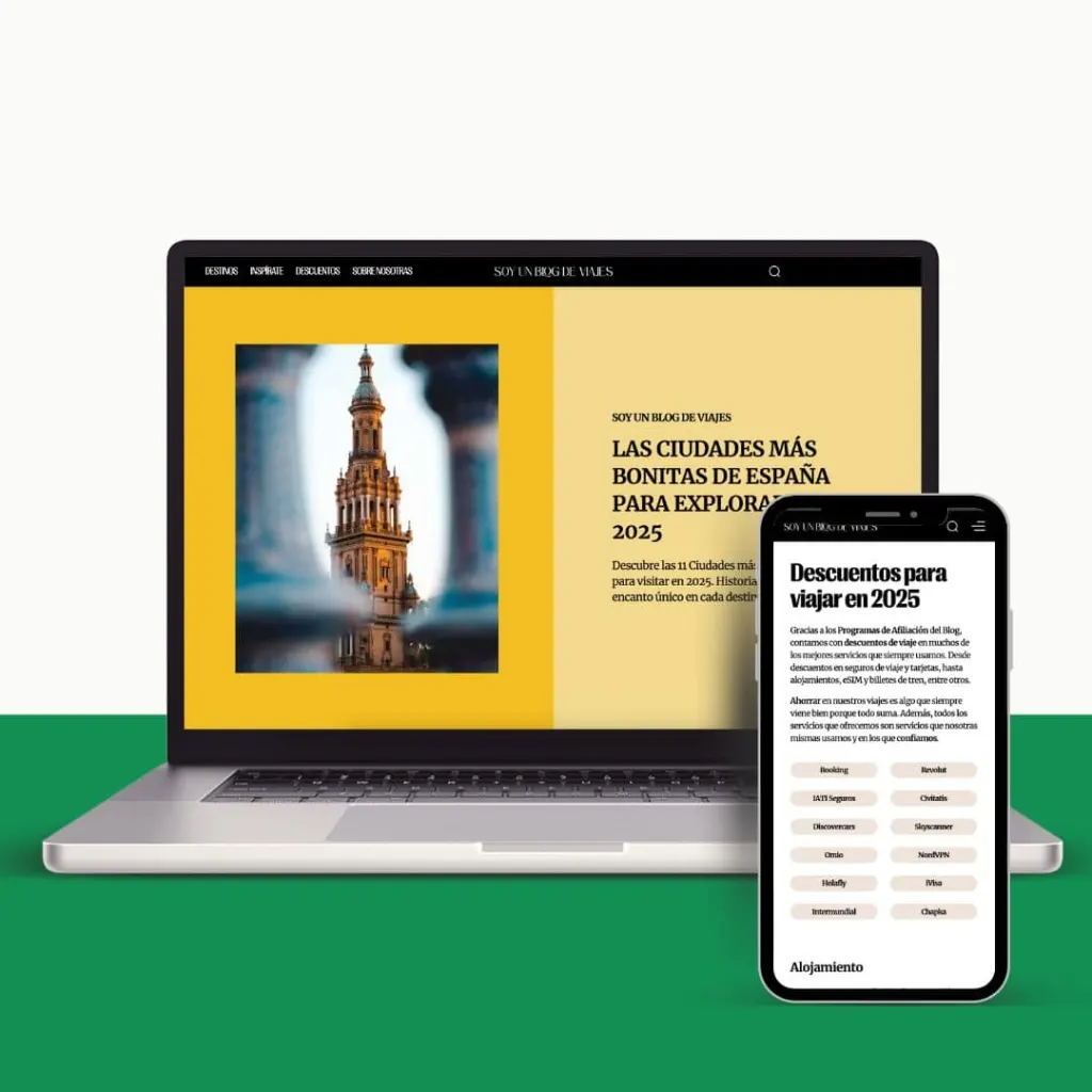 diseño web blog de viajes