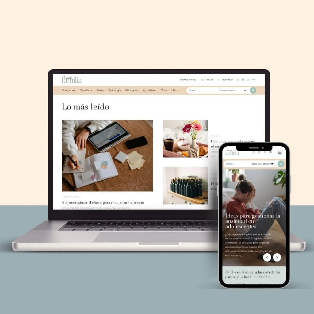 Diseño web blog WordPress - Hacer Familia