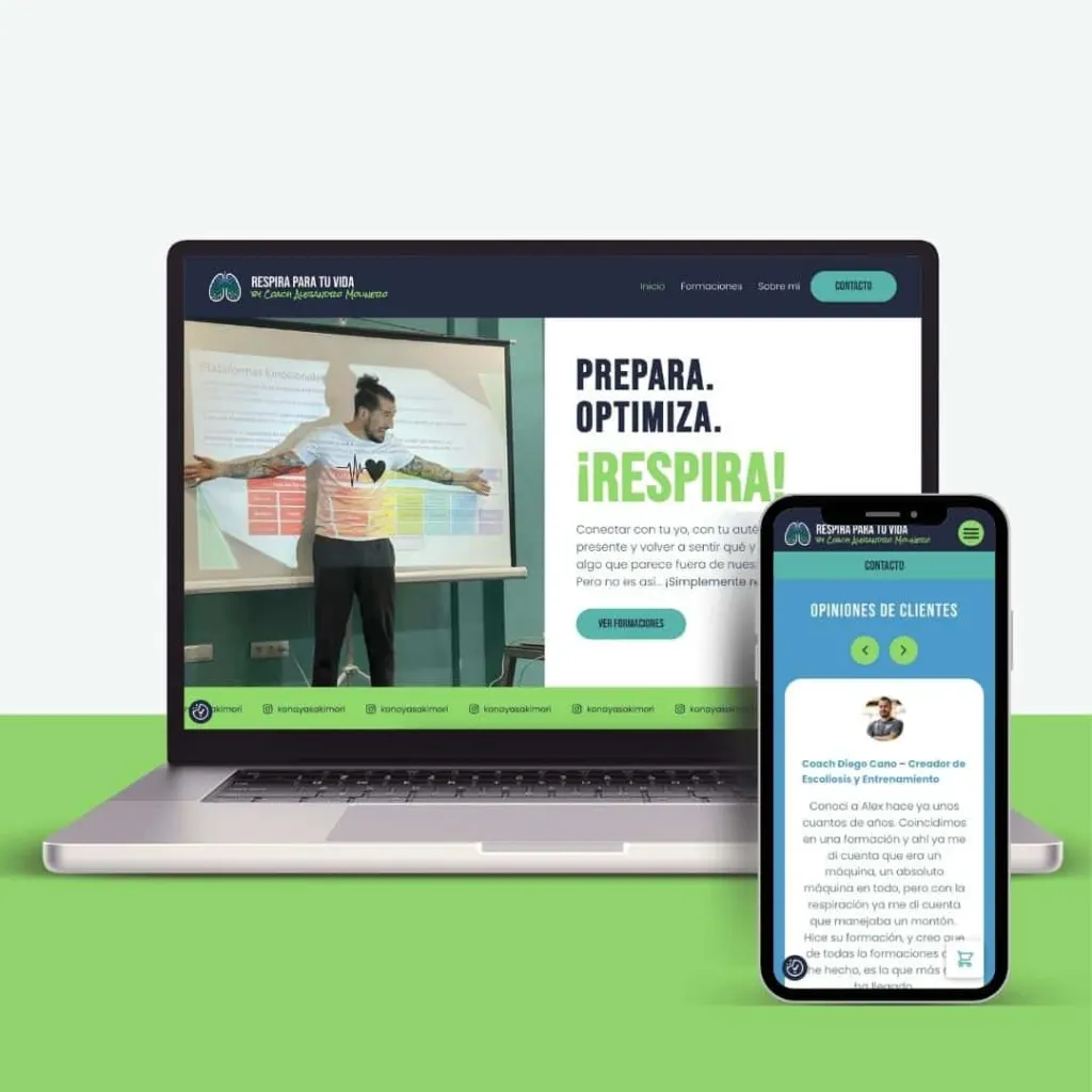 Diseño web coach - Respira para tu vida