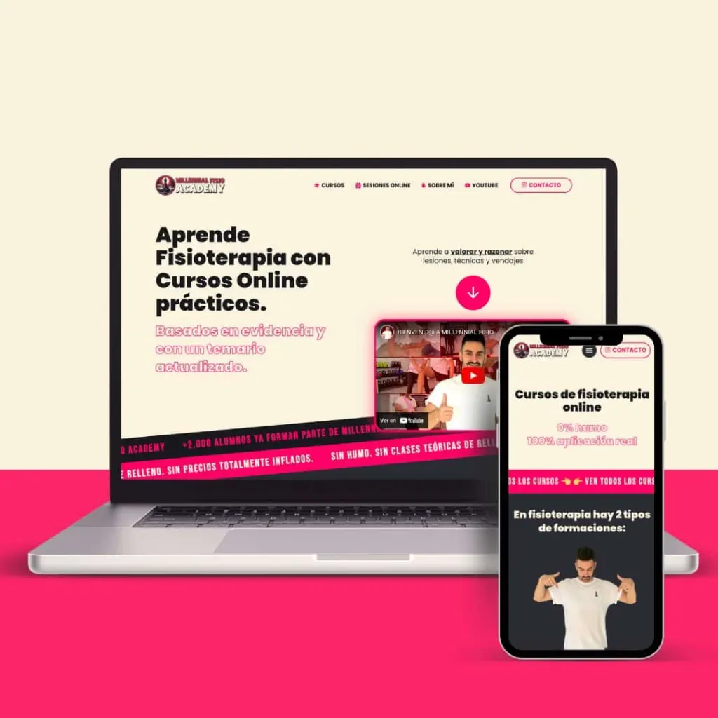 Diseño web fisioterapia - Millenial Fisio