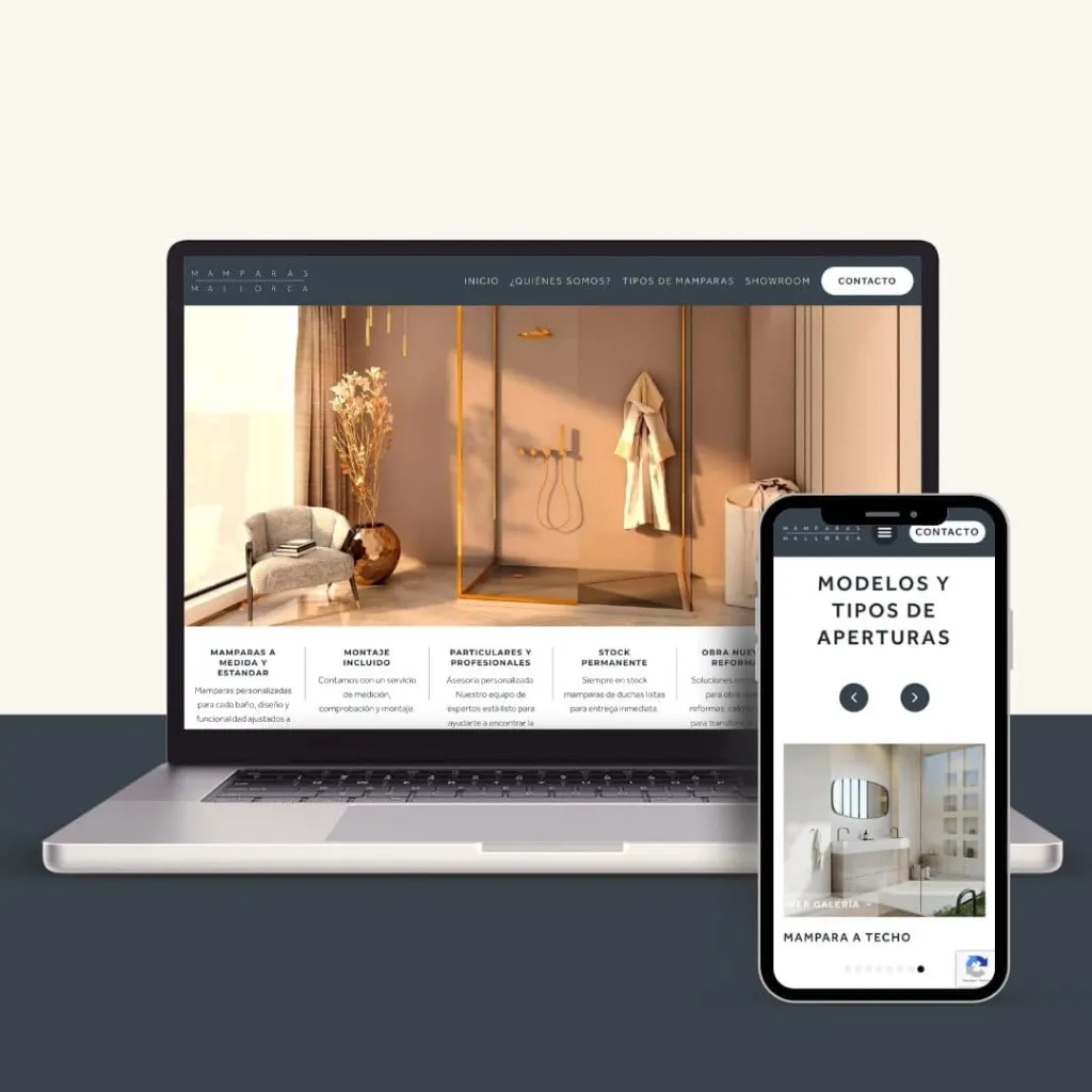 Diseño web mamparas Mallorca