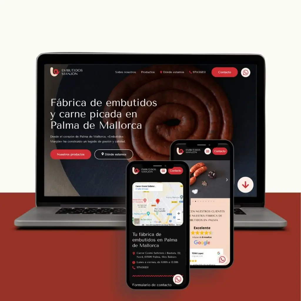 Diseño web Palma de Mallorca fábrica de embutidos - Embutidos Manjón