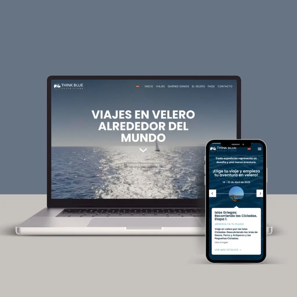 diseño web para agencia de viajes en velero