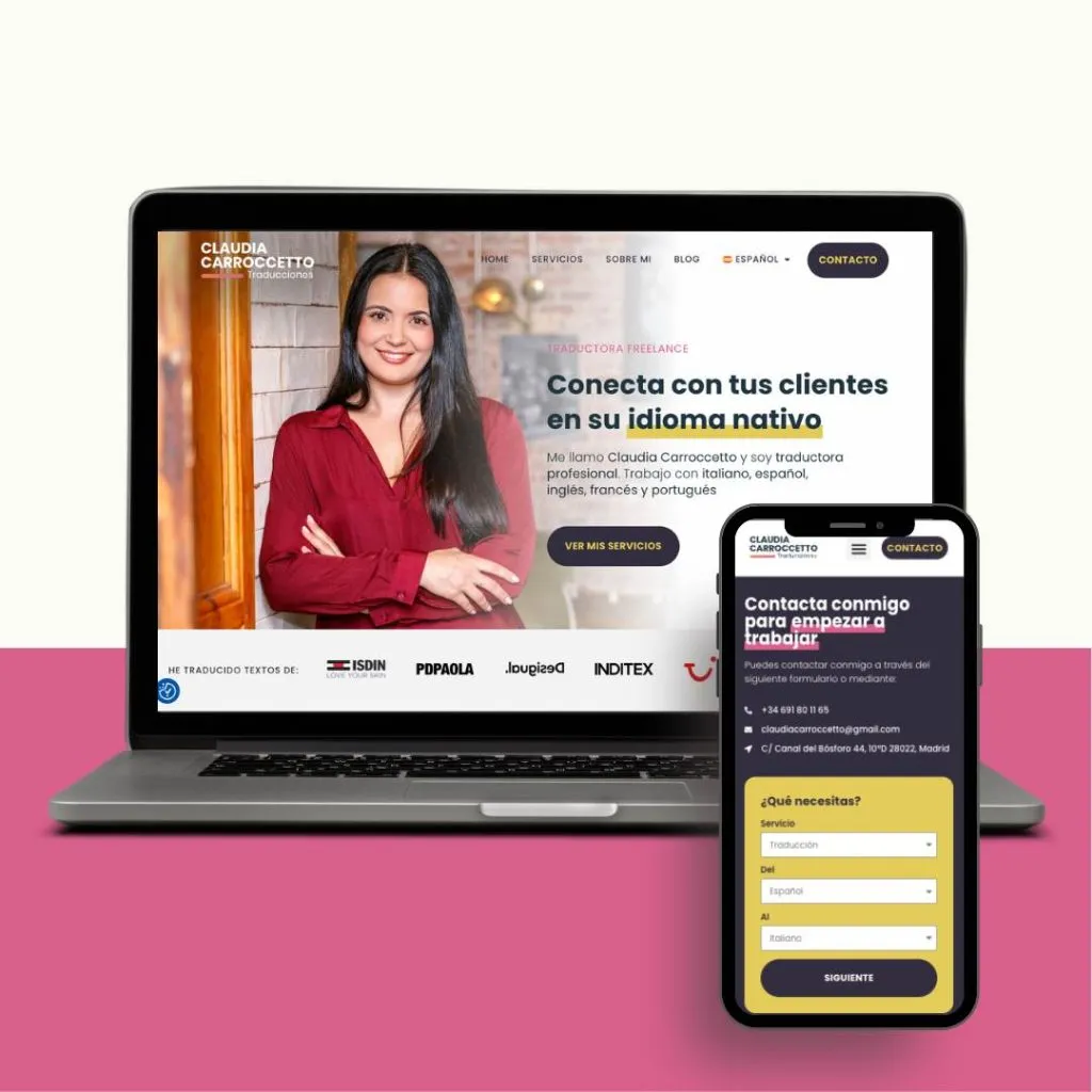 diseño web para traductor freelance