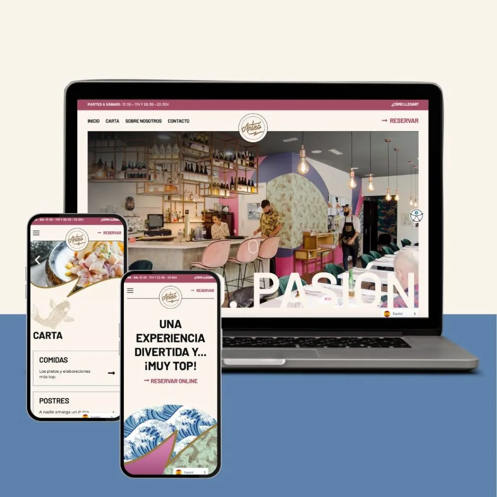 Diseño web restaurante japonés - Restaurante Anteo