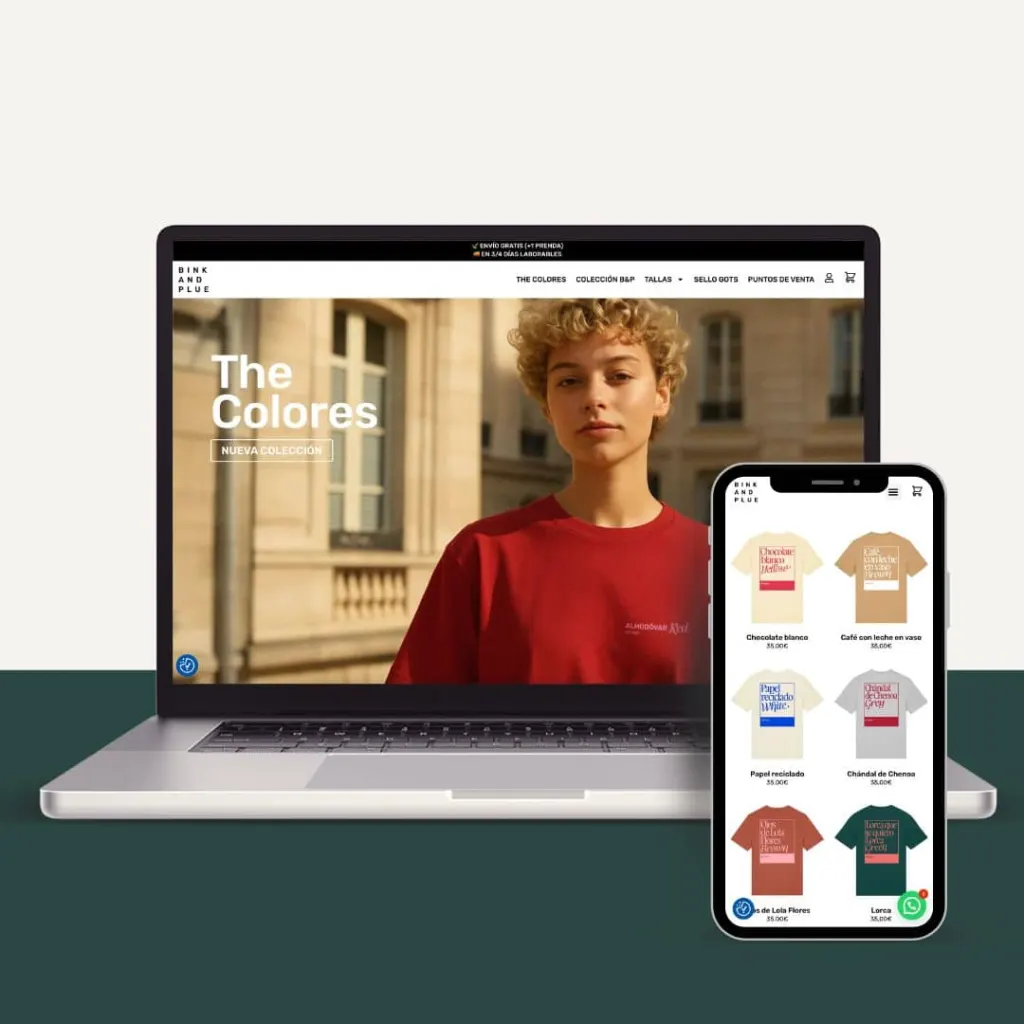 diseno web tienda de ropa bink and plue