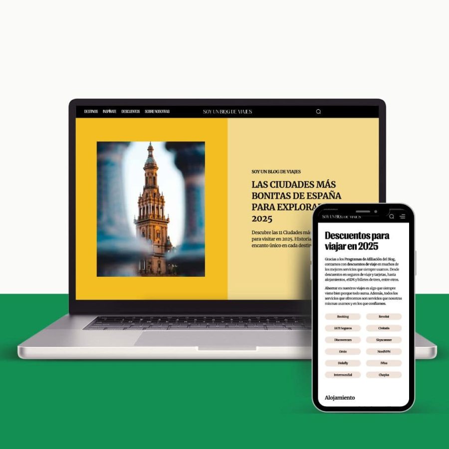 diseño web blog de viajes