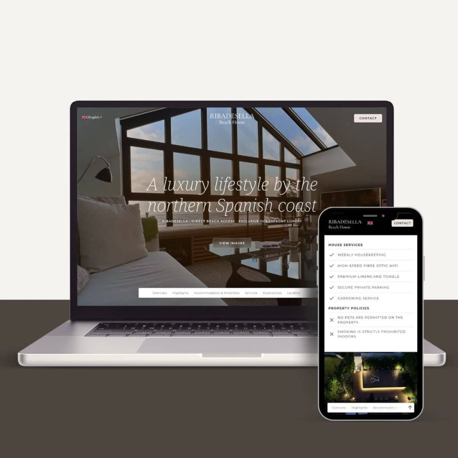 Diseño web casa Vacacional Ribadesella
