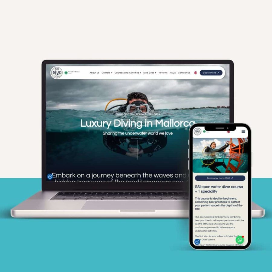 diseno web centro de buceo mallorca