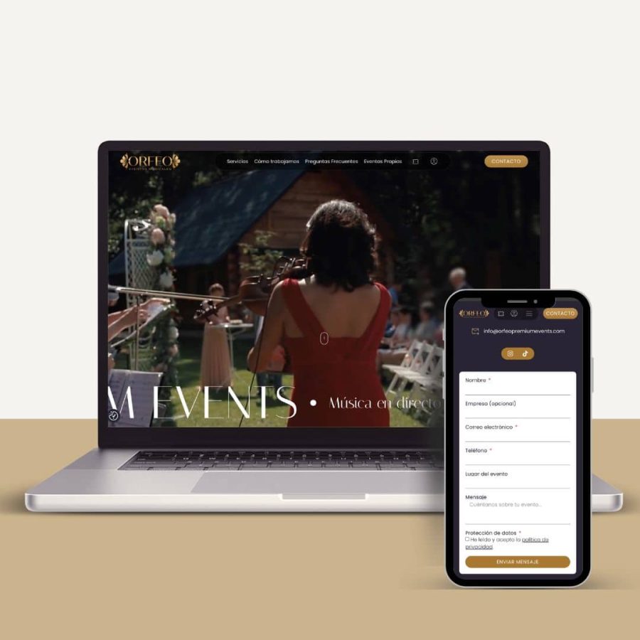 diseño web de eventos
